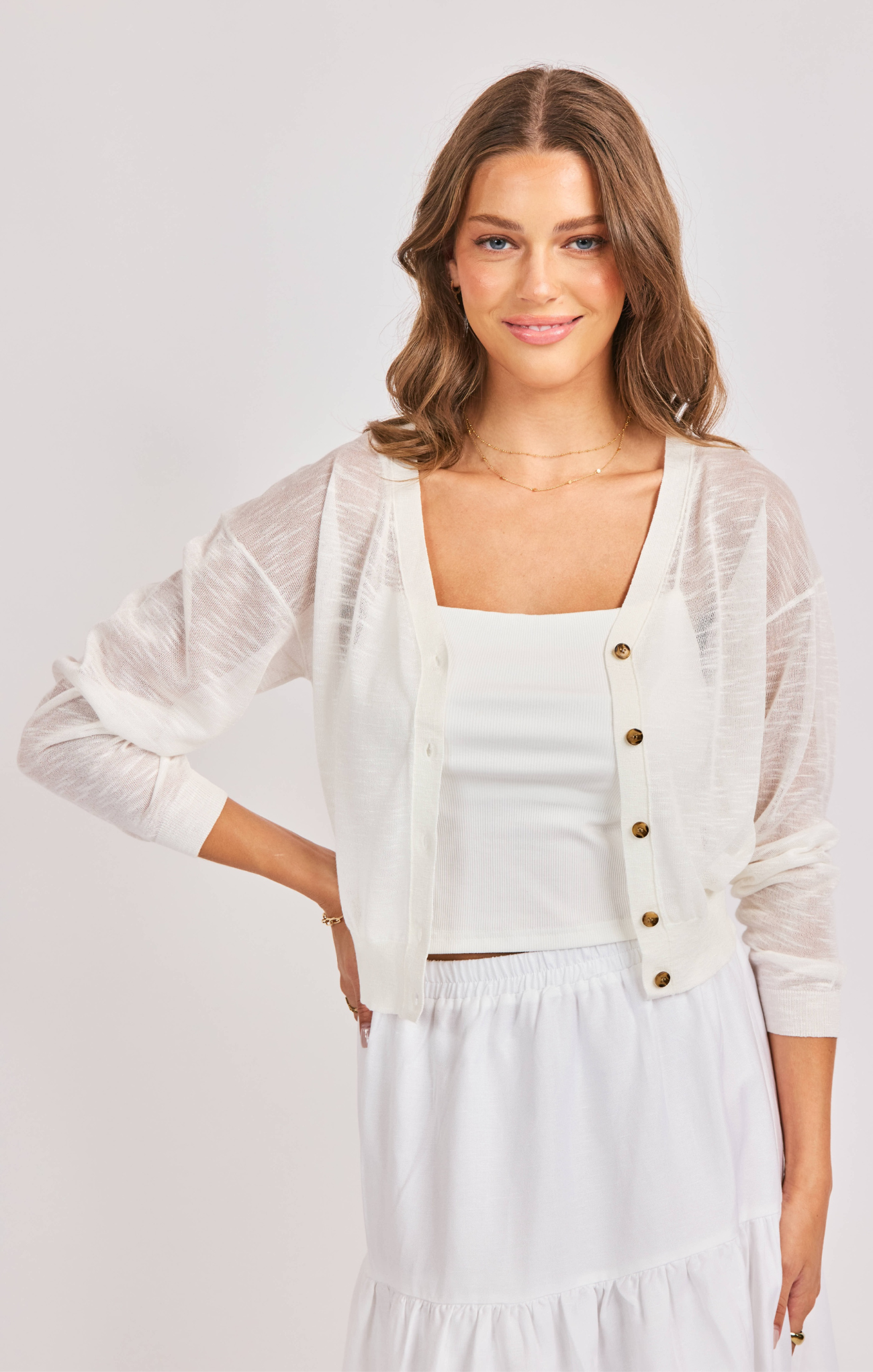 Evie Button Front Cardigan
