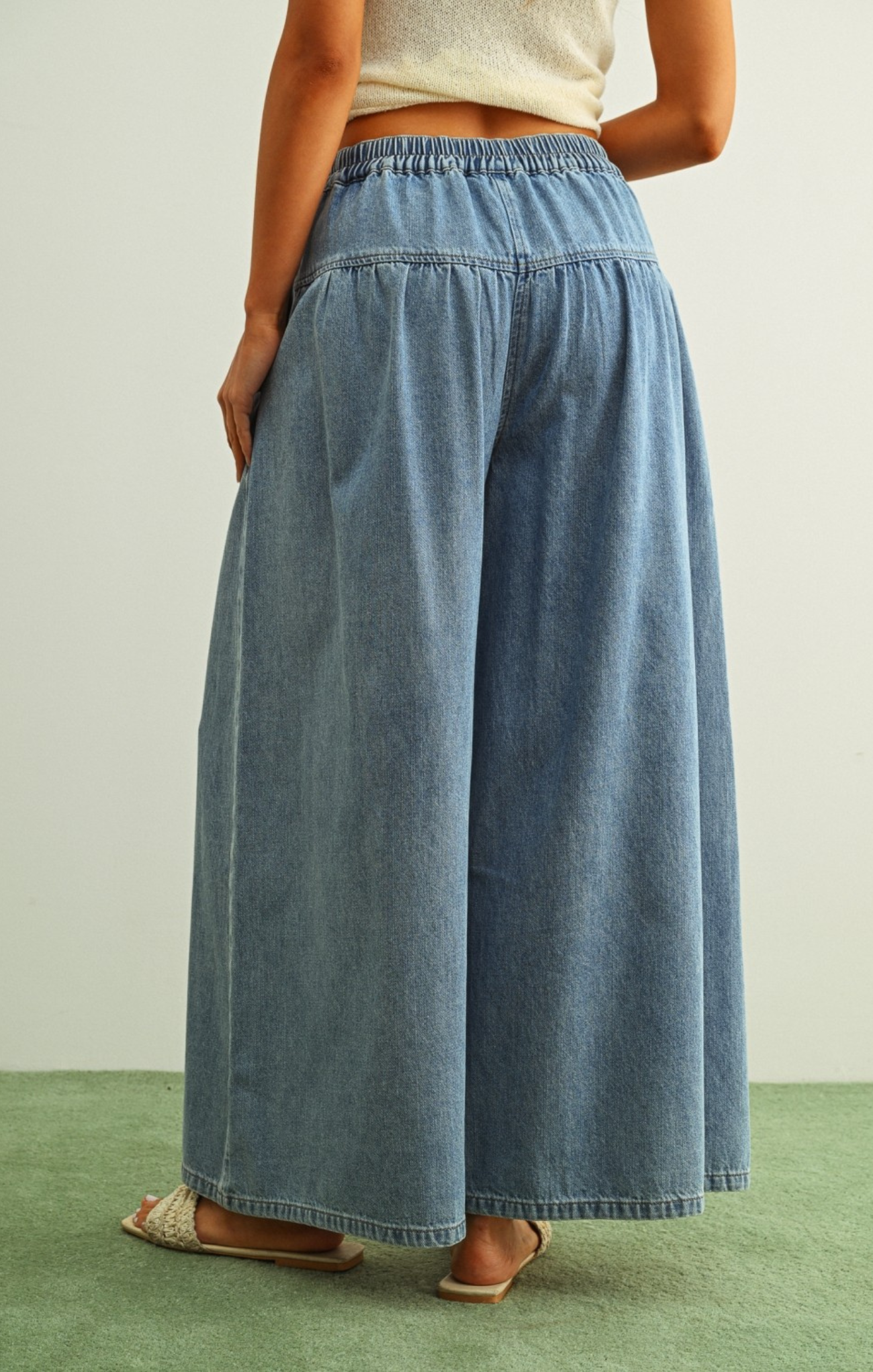 Freddy Shirring Wide Leg Pants