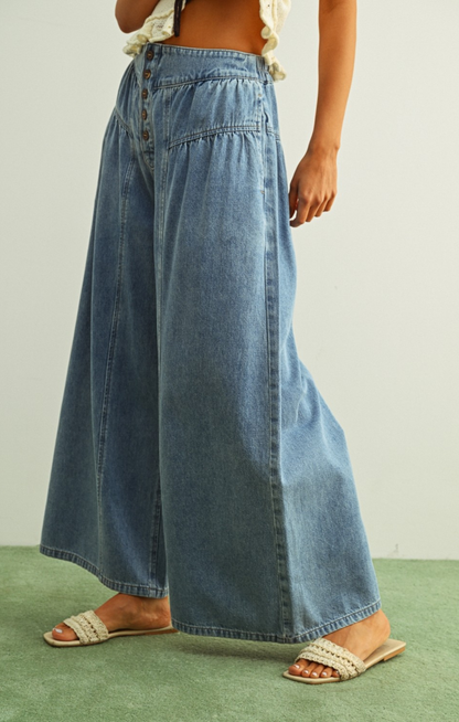 Freddy Shirring Wide Leg Pants