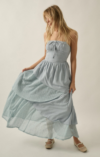 Gabby Tiered Halter Maxi Dress