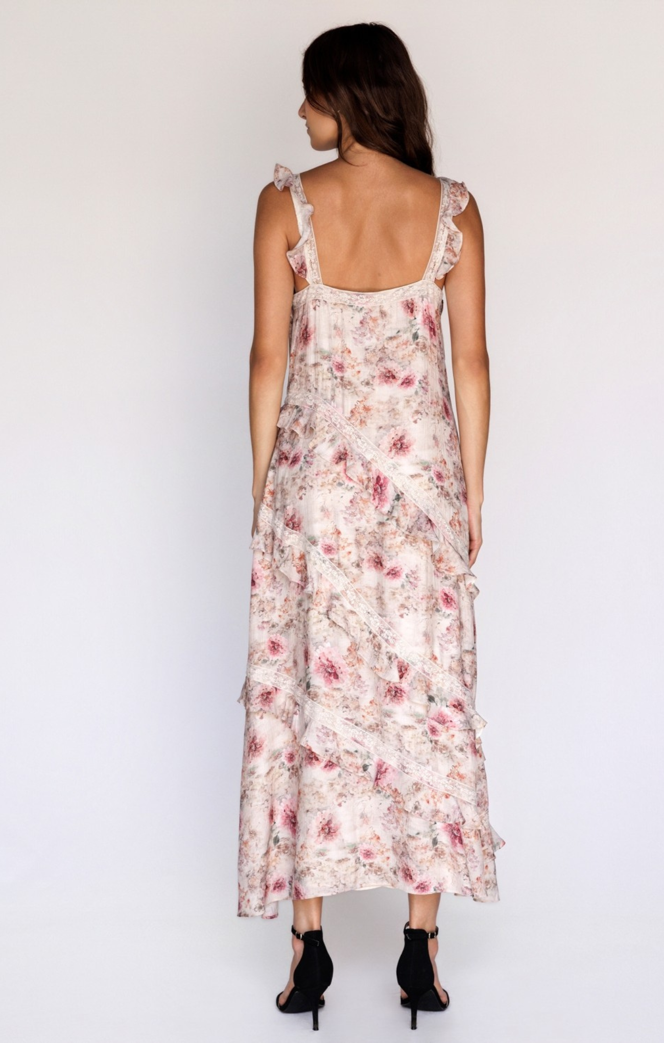 Gabrielle Floral Ruffle Maxi Dress