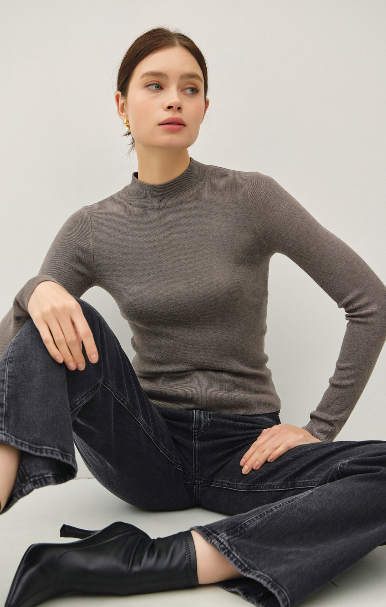 Kaiya Mock Neck LS