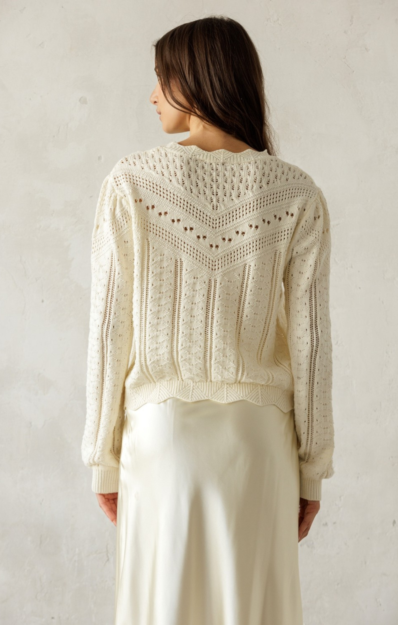 Kendra Pointelle Knit Sweater