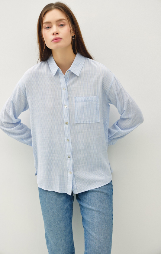 Lacey Pinstripe Button Down