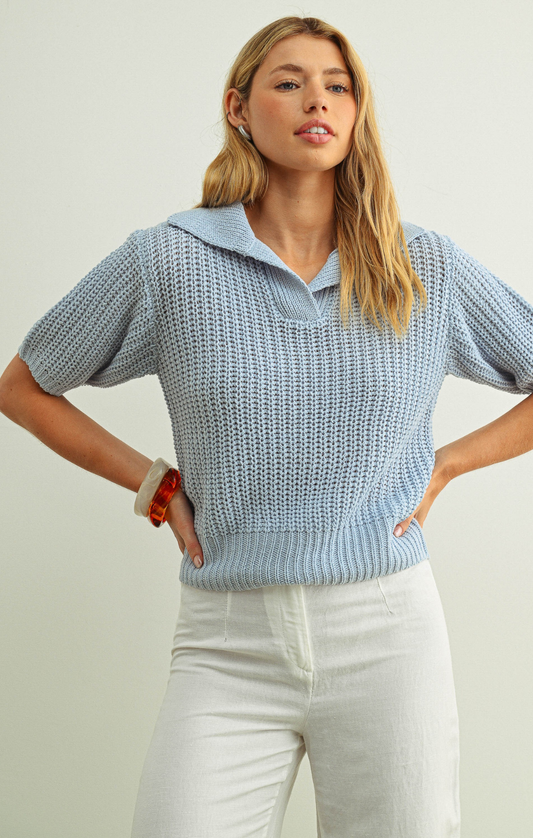 Lorelei Collared Knit Sweater
