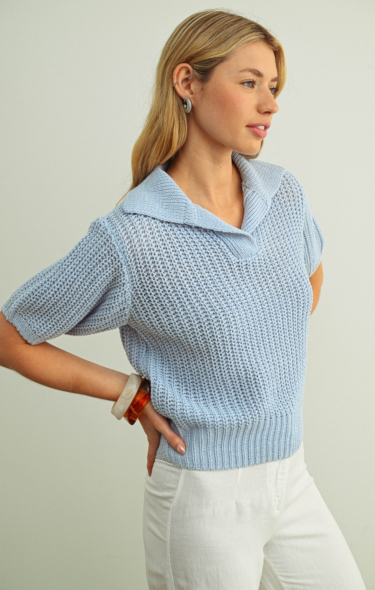 Lorelei Collared Knit Sweater