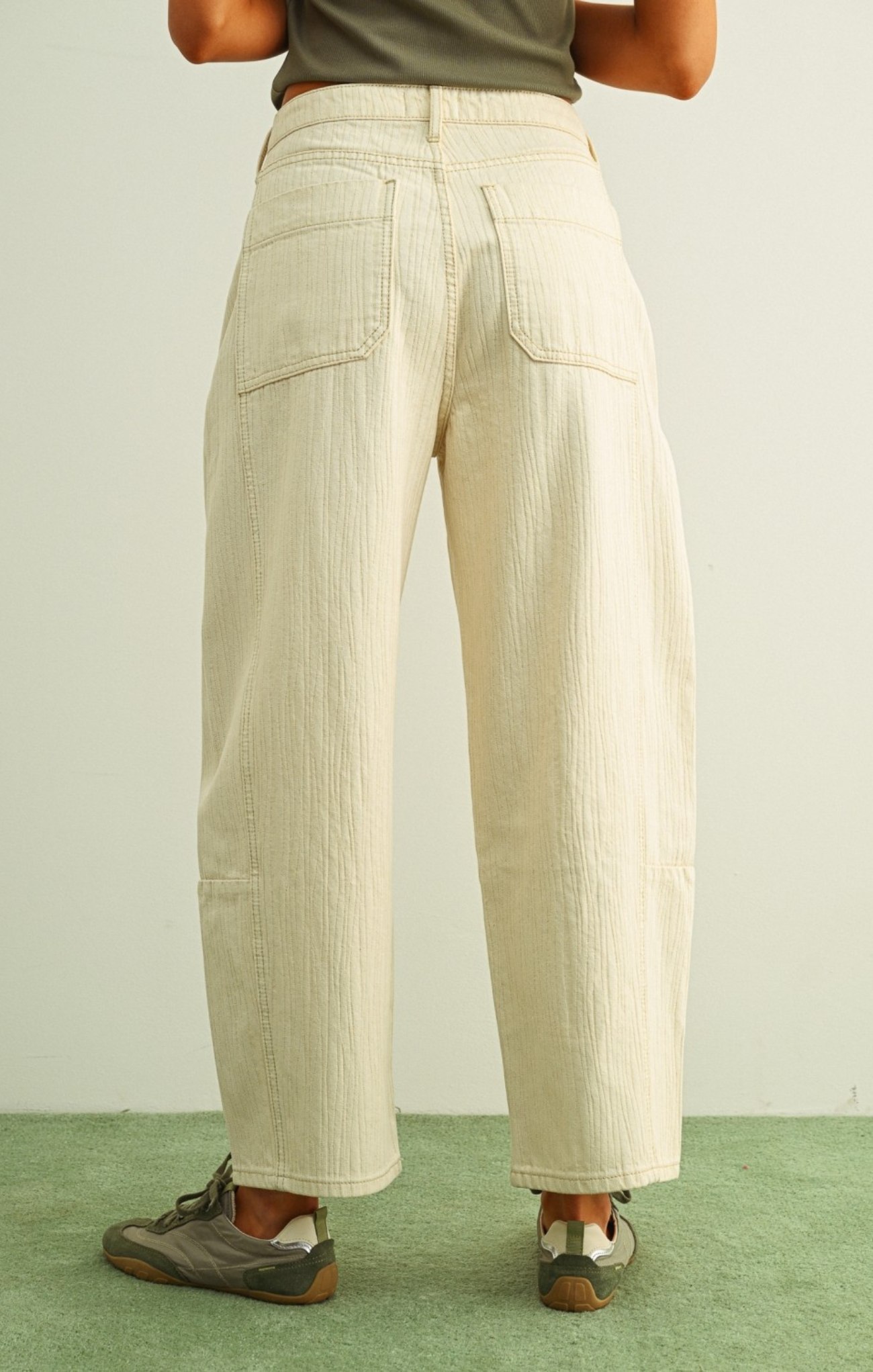 Macey Textured Barrel Pants