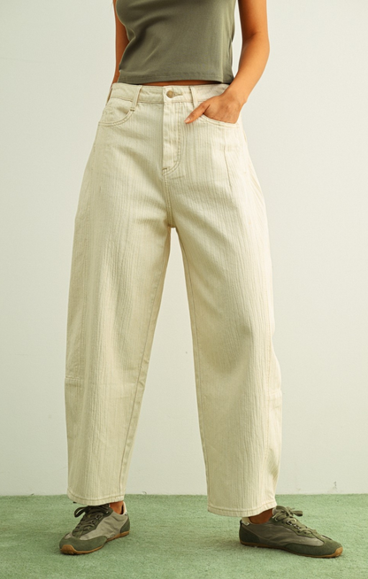 Macey Textured Barrel Pants