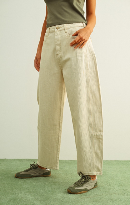 Macey Textured Barrel Pants
