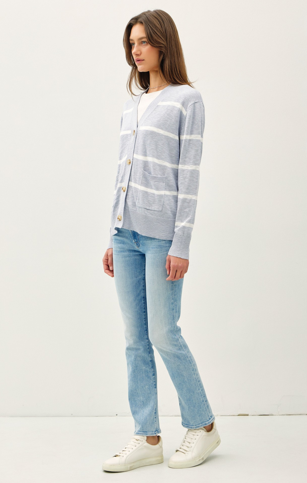 Marissa V-Neck Striped Cardigan
