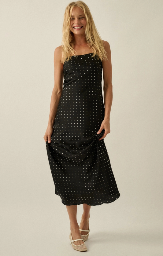Nadia Polka Dot Midi Slip Dress