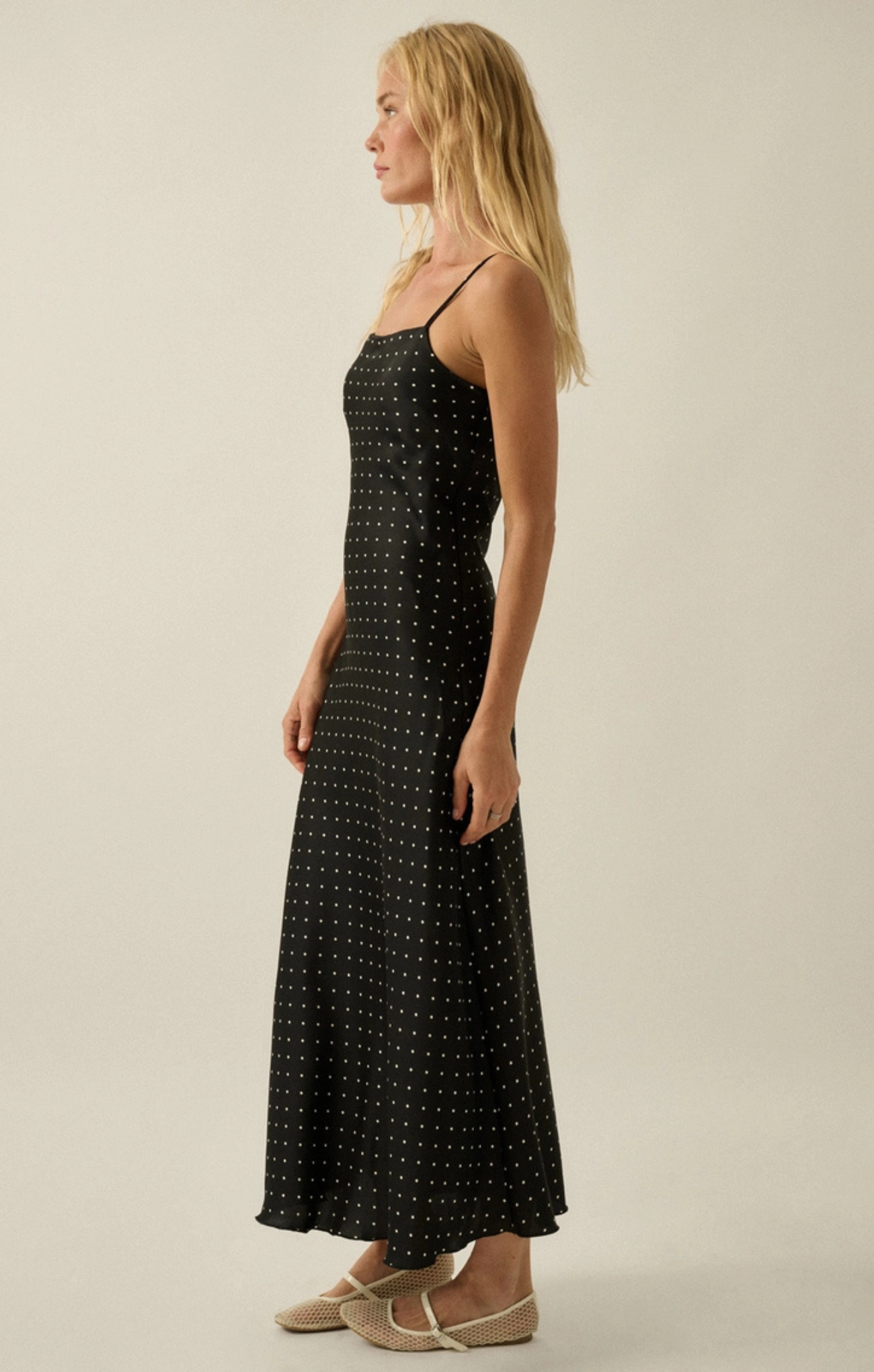 Nadia Polka Dot Midi Slip Dress