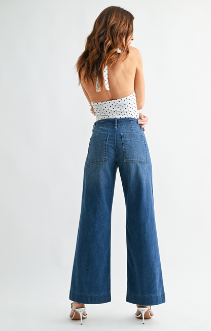 Pintuck Trouser Wide Leg