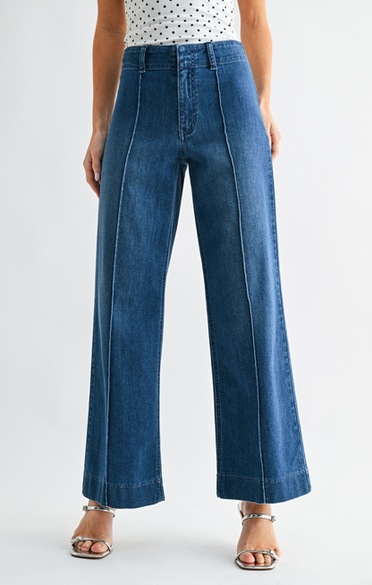 Pintuck Trouser Wide Leg