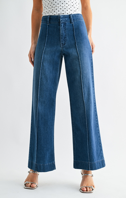 Pintuck Trouser Wide Leg