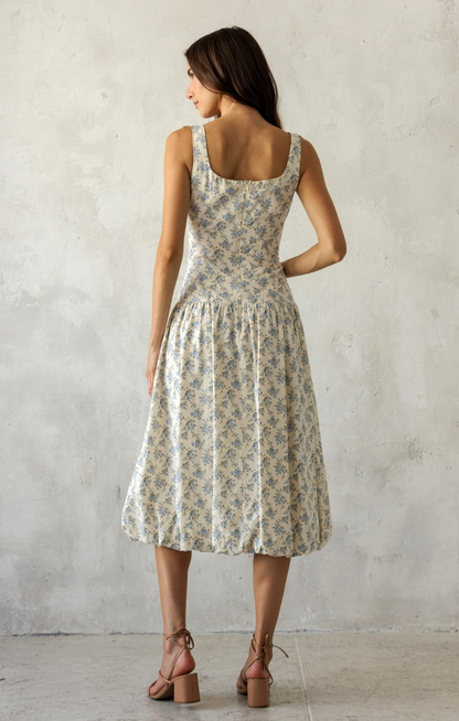 Selene Drop Waist Midi Dress