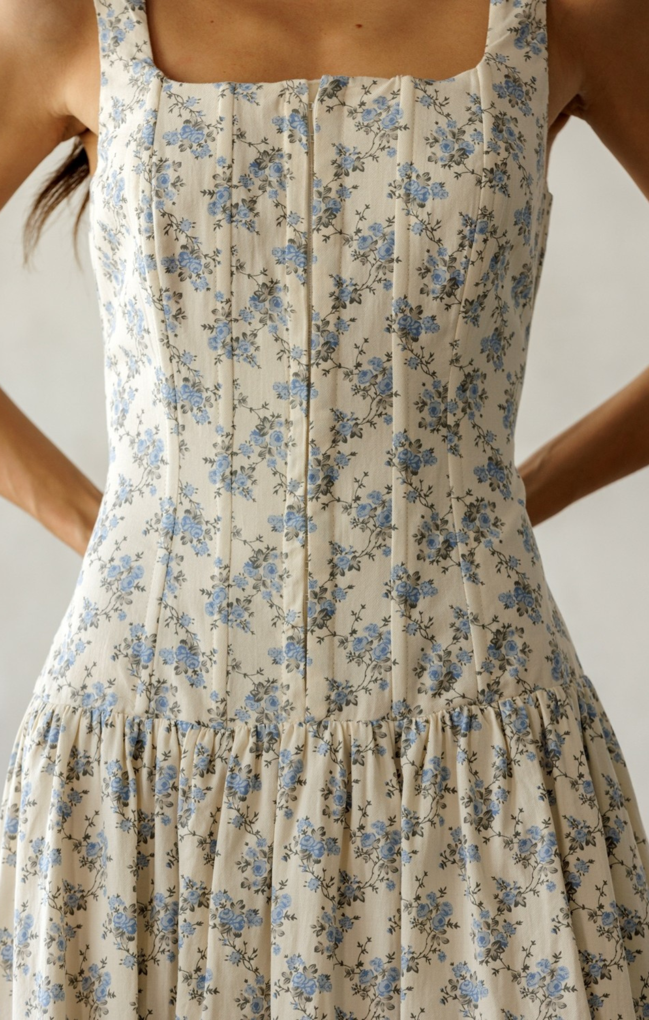 Selene Drop Waist Midi Dress