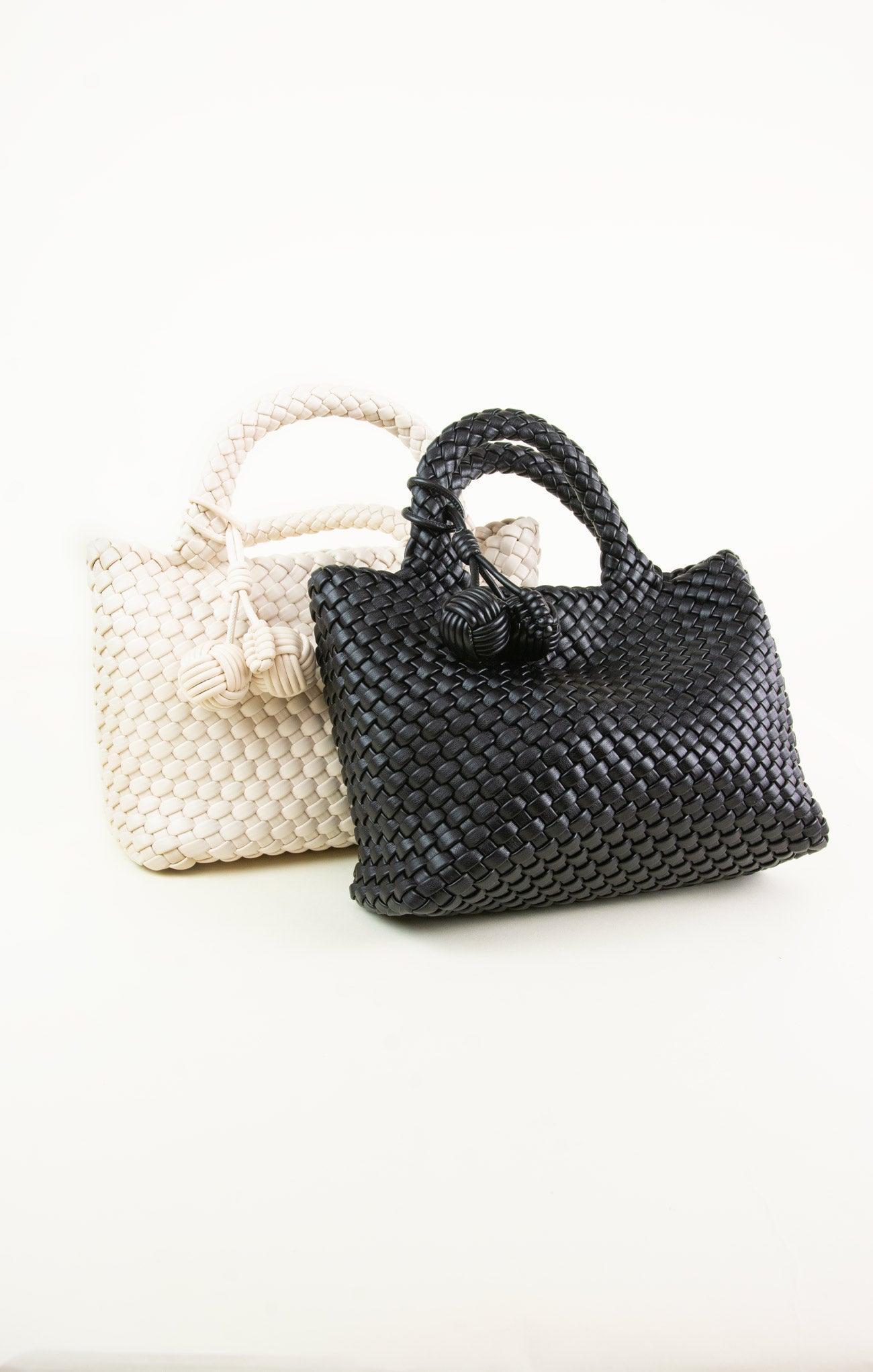 Kendra Woven Pom Pom Bag