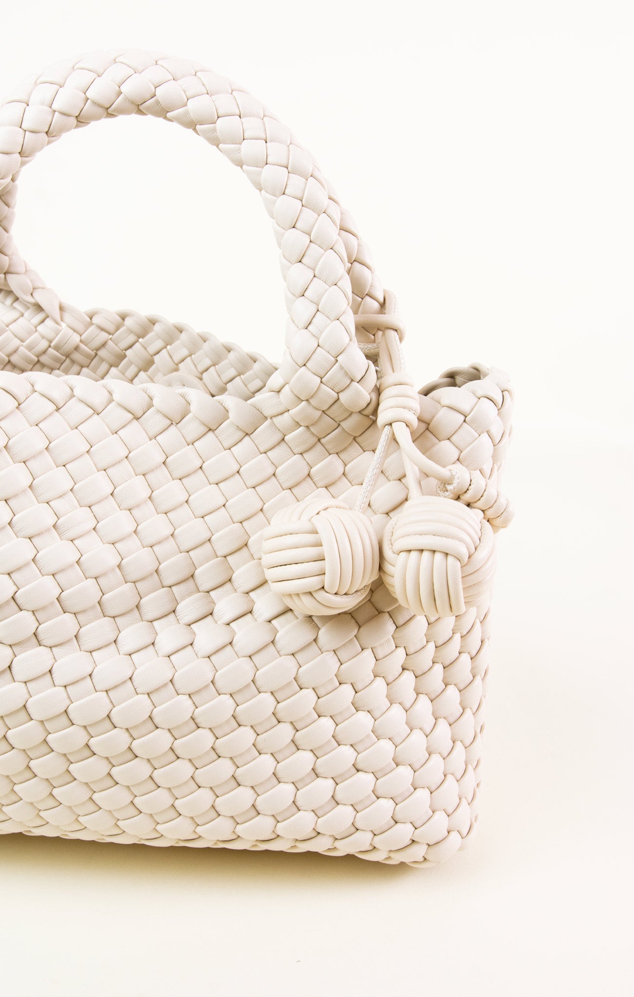 Kendra Woven Pom Pom Bag