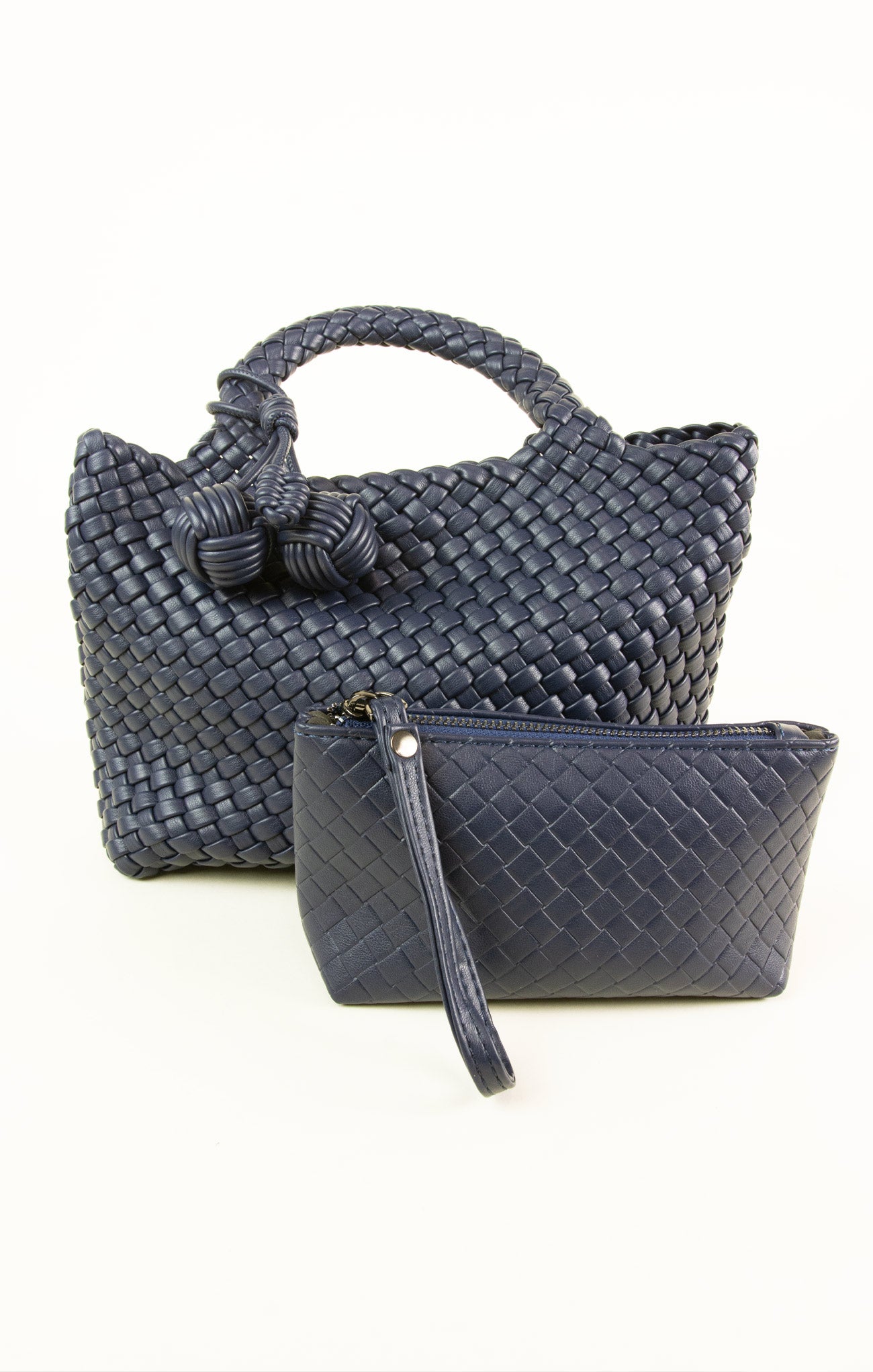 Kendra Woven Pom Pom Bag