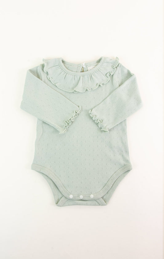 Kinsley Pointelle Ruffled Onsie