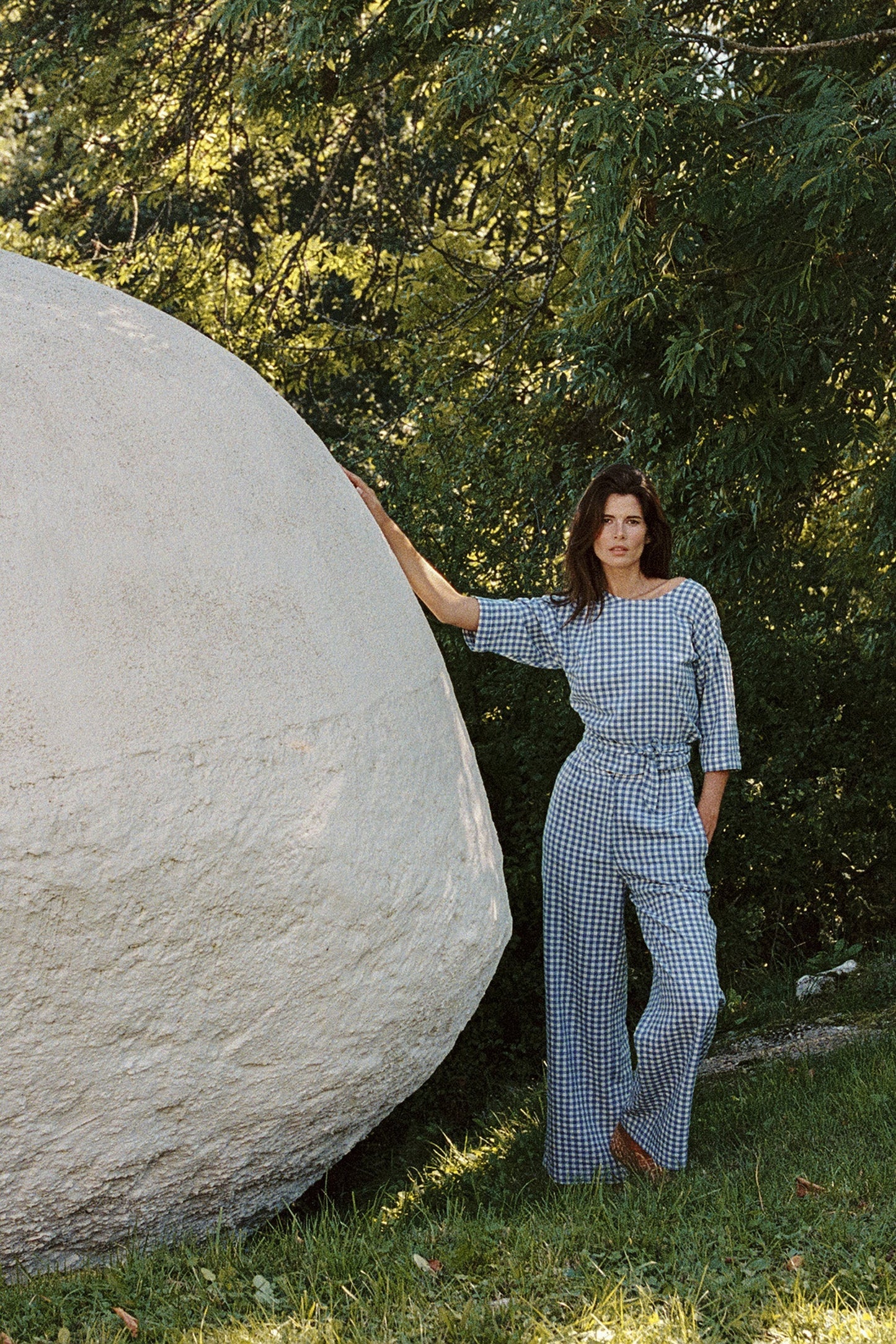 Indi & Cold Cobalt Gingham Trousers