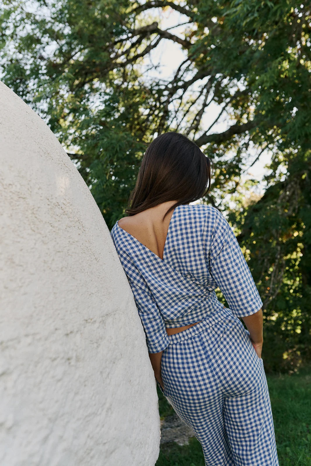 Indi & Cold Cobalt Gingham Trousers