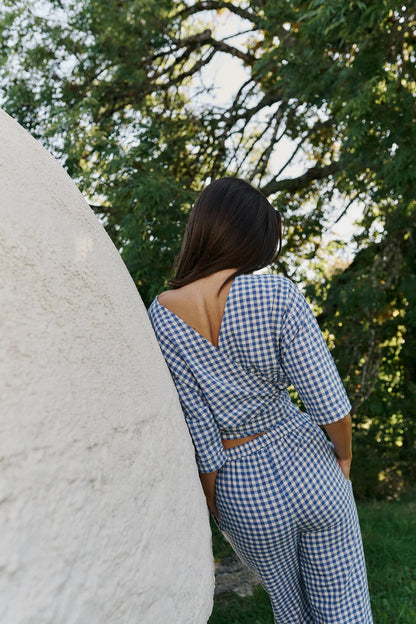 Indi & Cold Cobalt Gingham Trousers