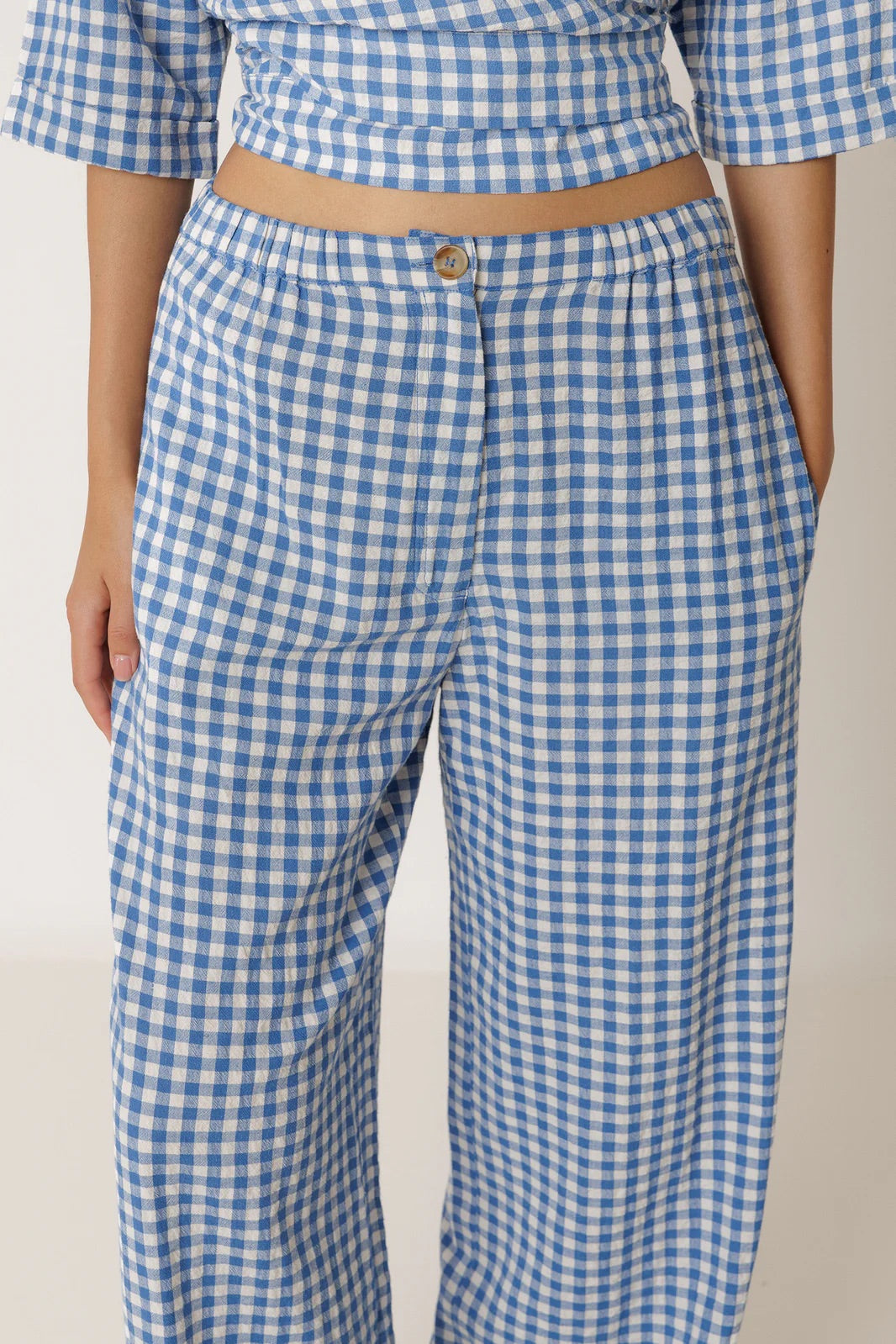 Indi & Cold Cobalt Gingham Trousers