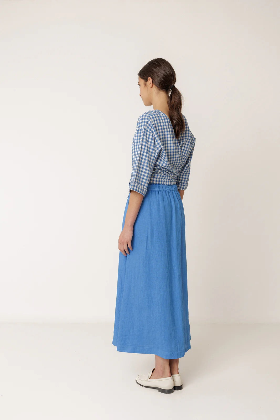 Indi & Cold Cobalt Linen Skirt