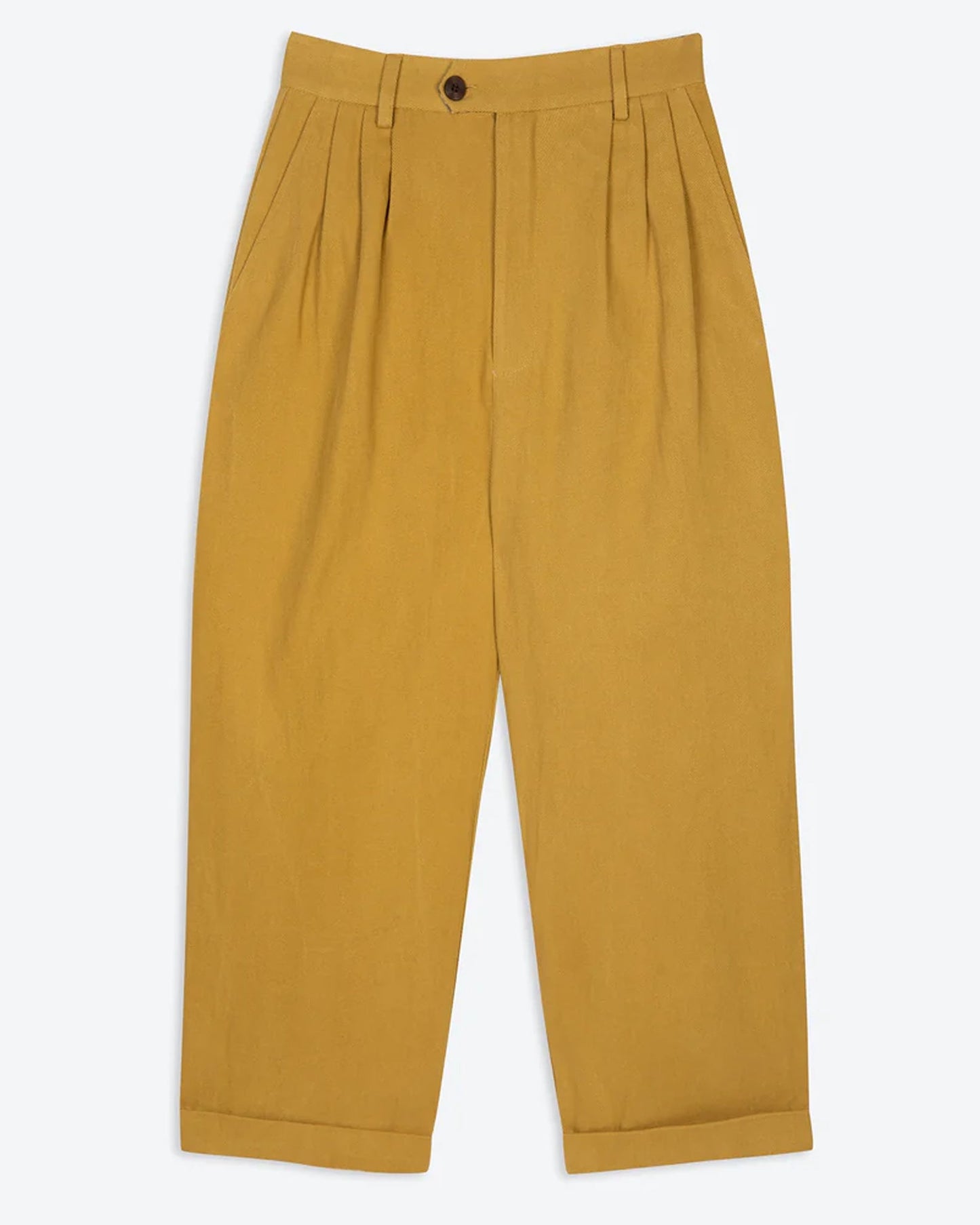 Lowie  Drill Ochre Pleat Front Trouser