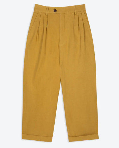 Lowie  Drill Ochre Pleat Front Trouser