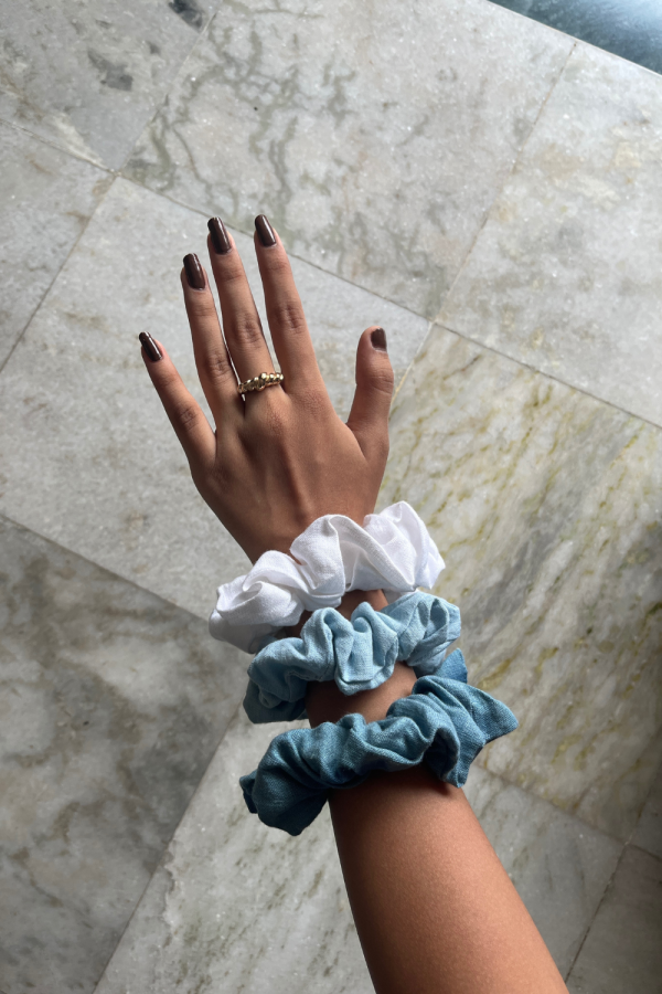 White Hemp Scrunchie - Image 4